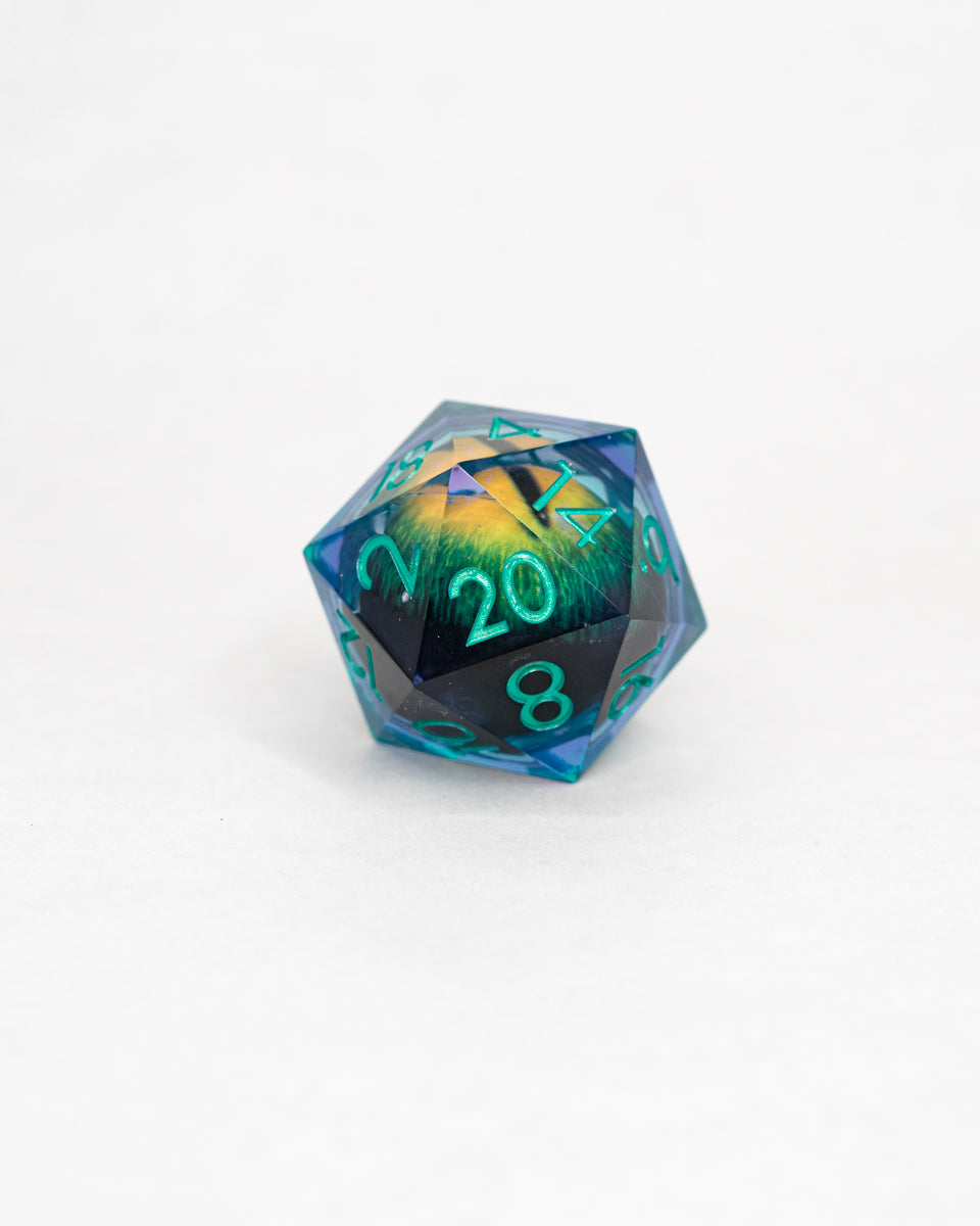 Cthulu | Floating Eye Inclusion | 33MM Sharp Edge D20