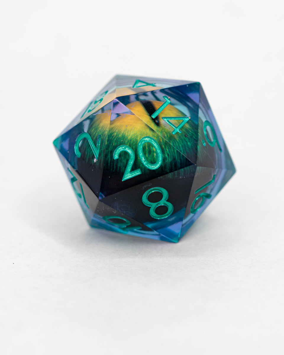 Cthulu | Floating Eye Inclusion | 33MM Sharp Edge D20