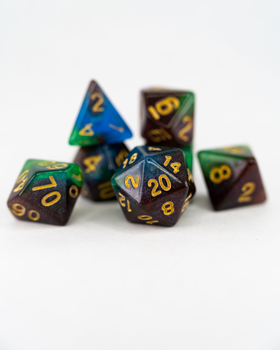 Fey Forest | 7 Piece Acrylic Dice Set