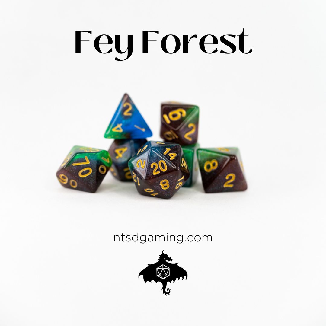 Fey Forest | 7 Piece Acrylic Dice Set