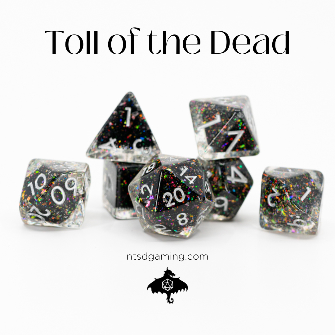 Toll the Dead | 7 Piece Acrylic Dice Set