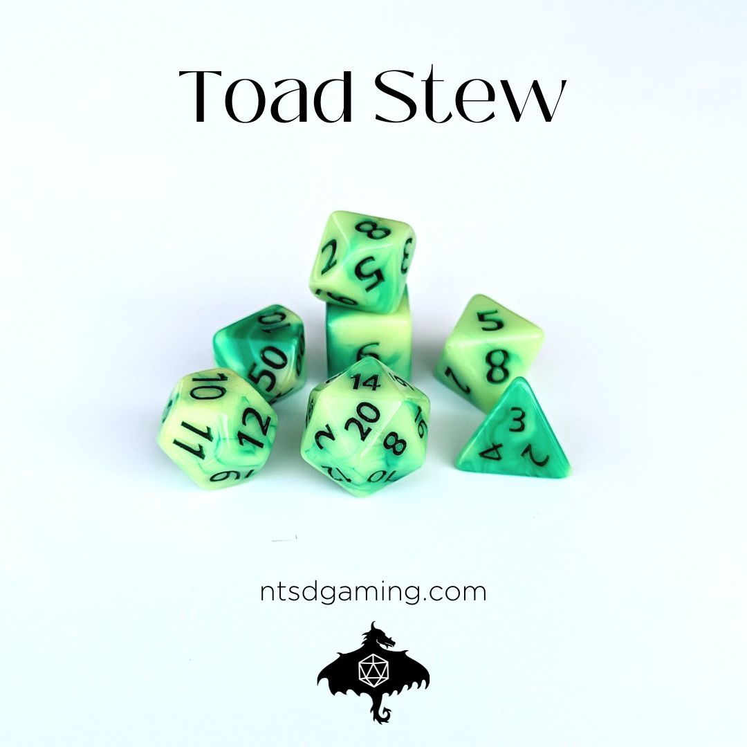 Toad Stew | 7 Piece Acrylic Dice Set