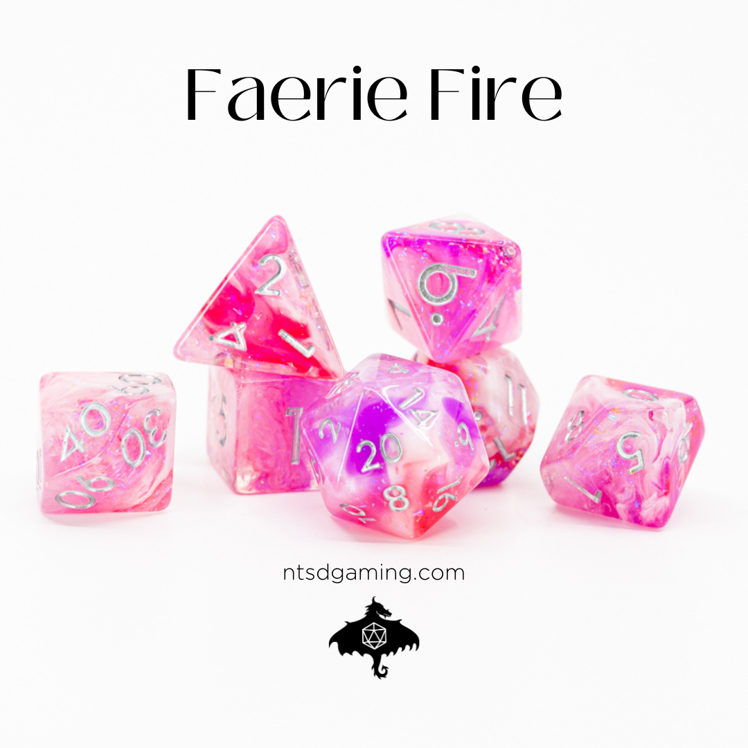 Faerie Fire | 7 Piece Acrylic Dice Set