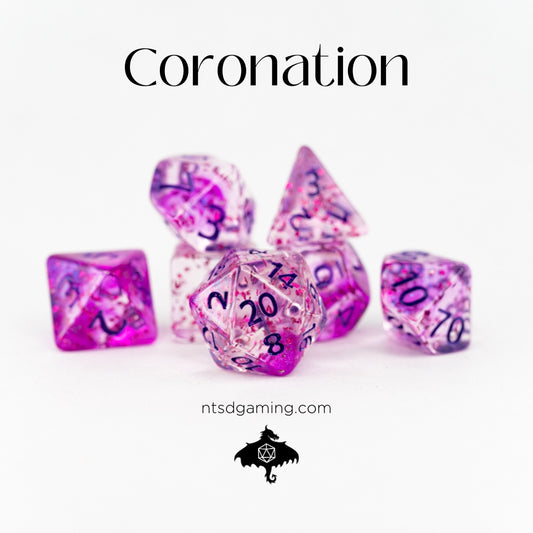 Coronation | 7 Piece Acrylic Dice Set