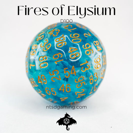 Fires of Elysium | Acrylic | Individual d100 Percentile Dice