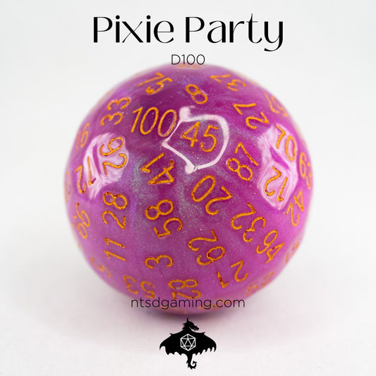 Pixie Party | Acrylic | Individual d100 Percentile Dice