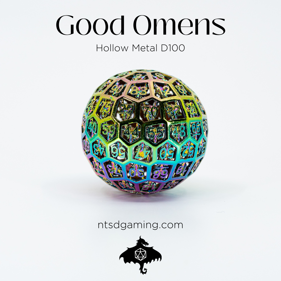 Good Omens | Hollow Metal | Individual d100 Percentile Dice