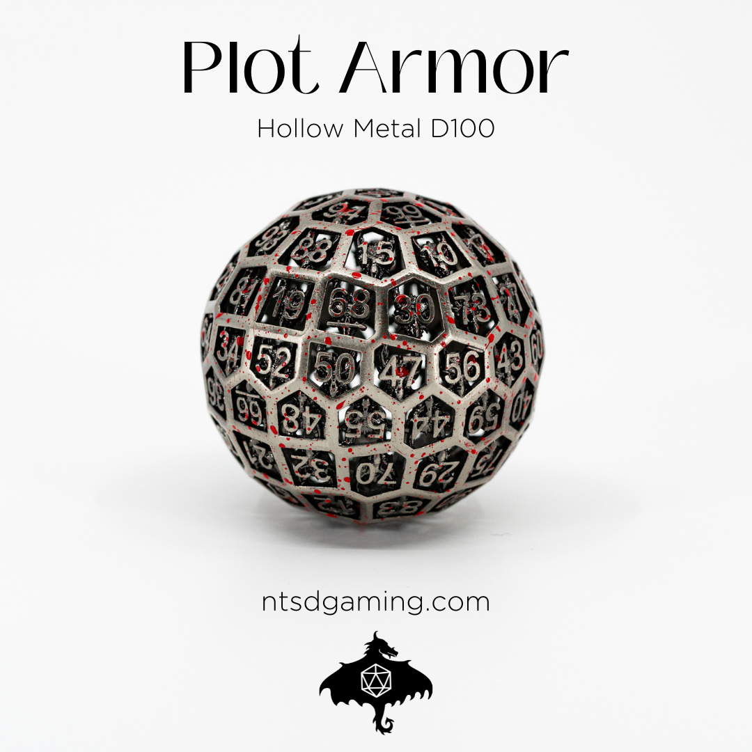 Plot Armor | Hollow Metal | Individual d100 Percentile Dice