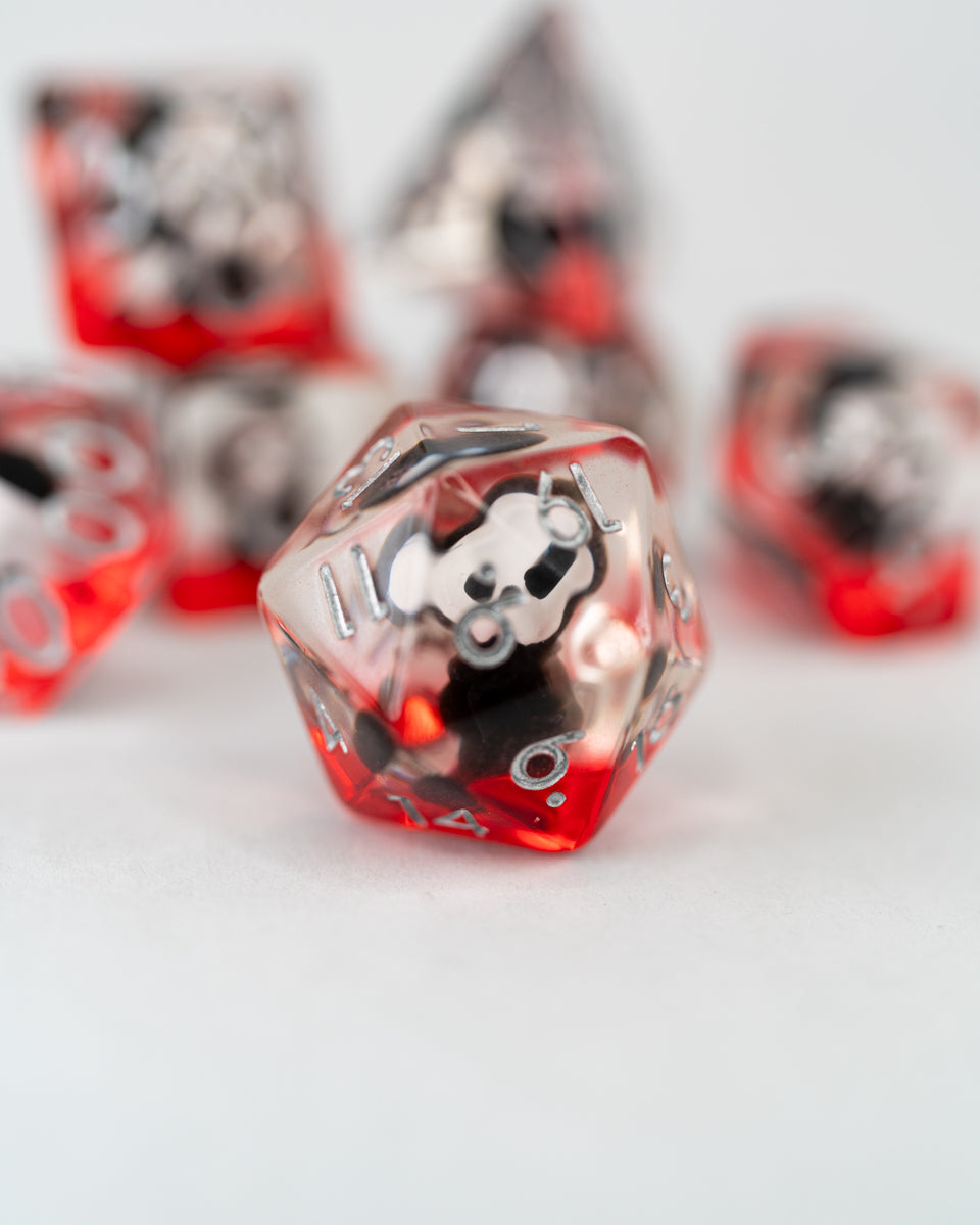 Ol' Scratch | Grim Reaper | 7 Piece Acrylic Inclusion Dice Set