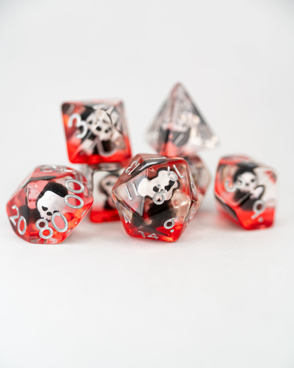 Ol' Scratch | Grim Reaper | 7 Piece Acrylic Inclusion Dice Set