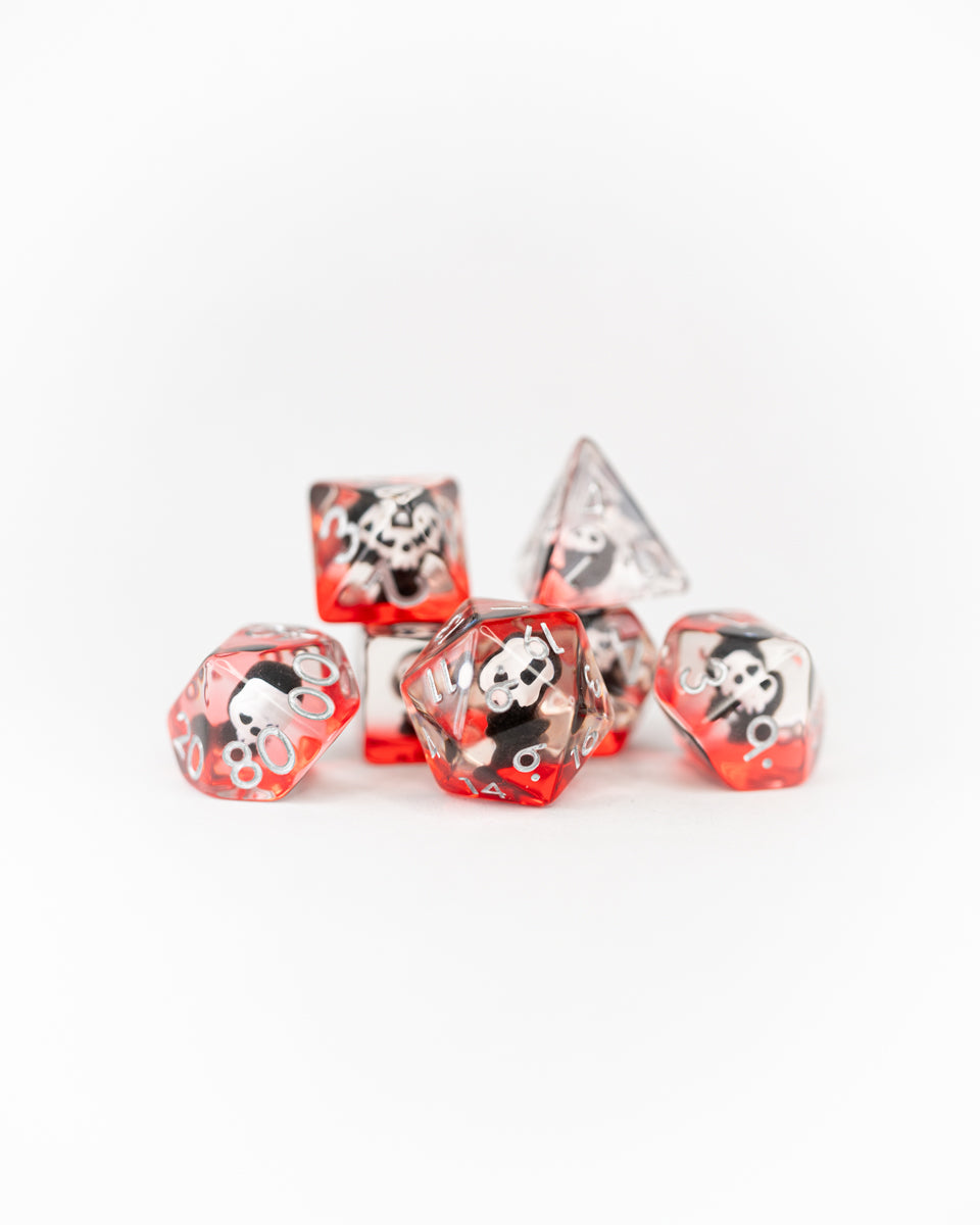 Ol' Scratch | Grim Reaper | 7 Piece Acrylic Inclusion Dice Set