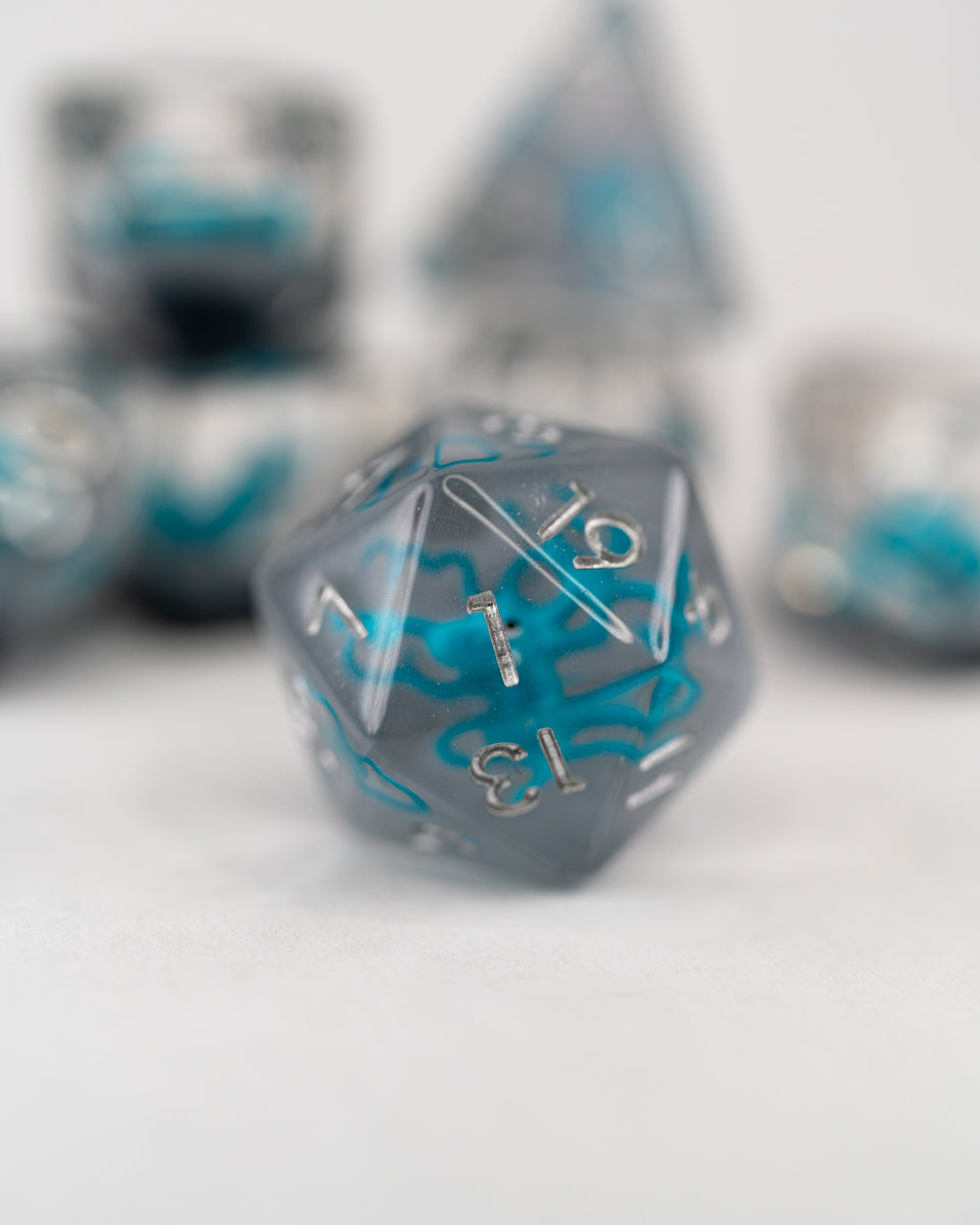 Octomopey | Octopus | 7 Piece Acrylic Inclusion Dice Set