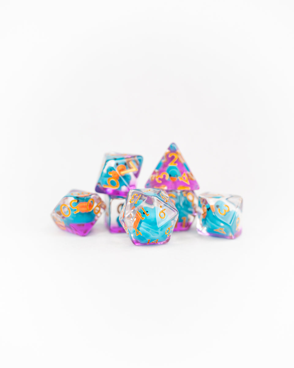 Duckworth | Duck | 7 Piece Acrylic Inclusion Dice Set