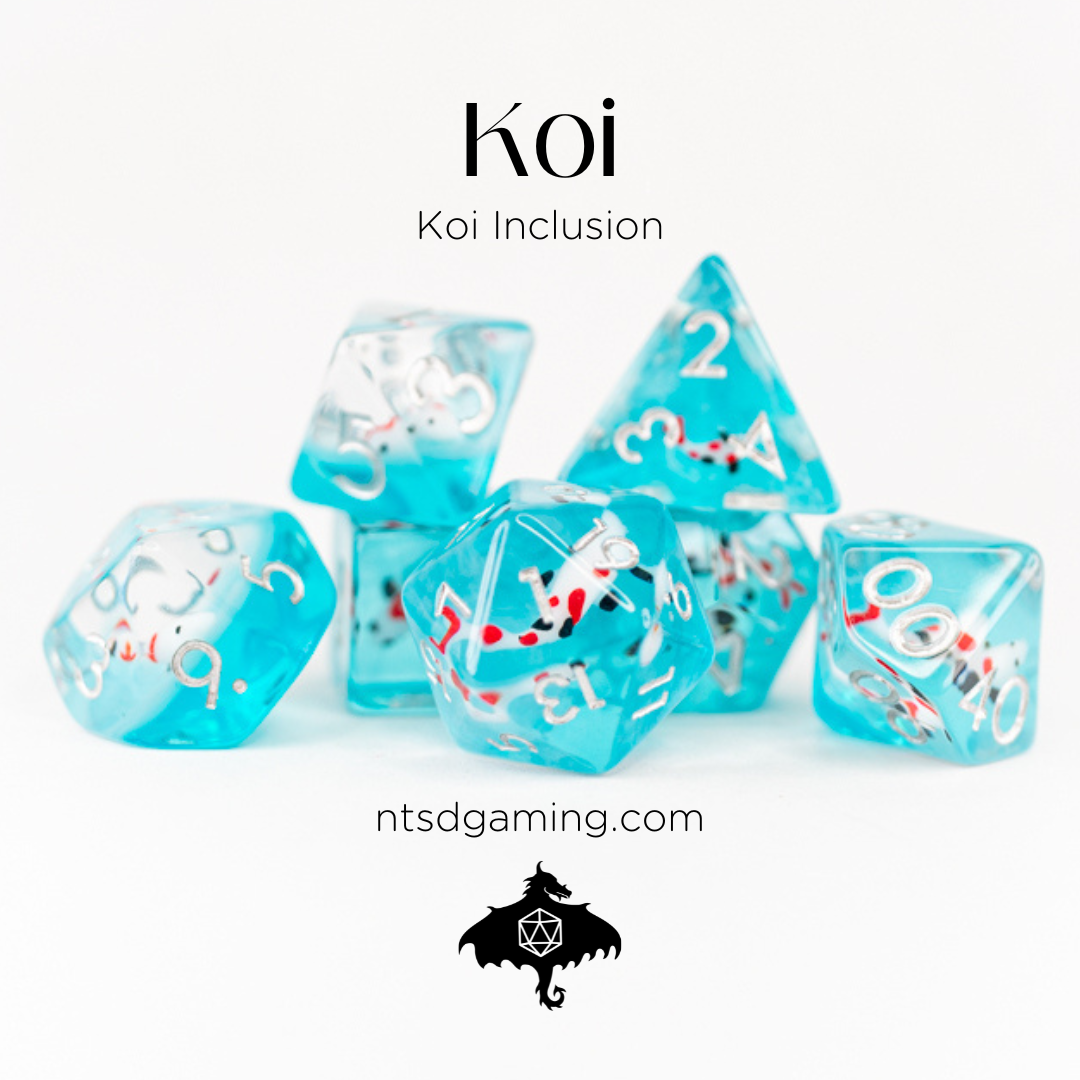 Koi | 7 Piece Acrylic Inclusion Dice Set