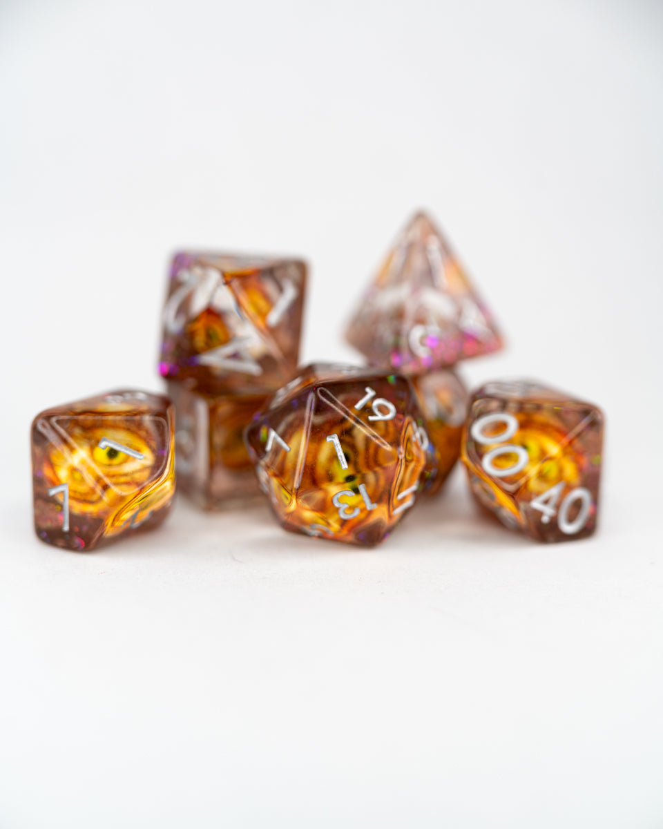 Eye of Newt | 7 Piece Acrylic Inclusion Dice Set