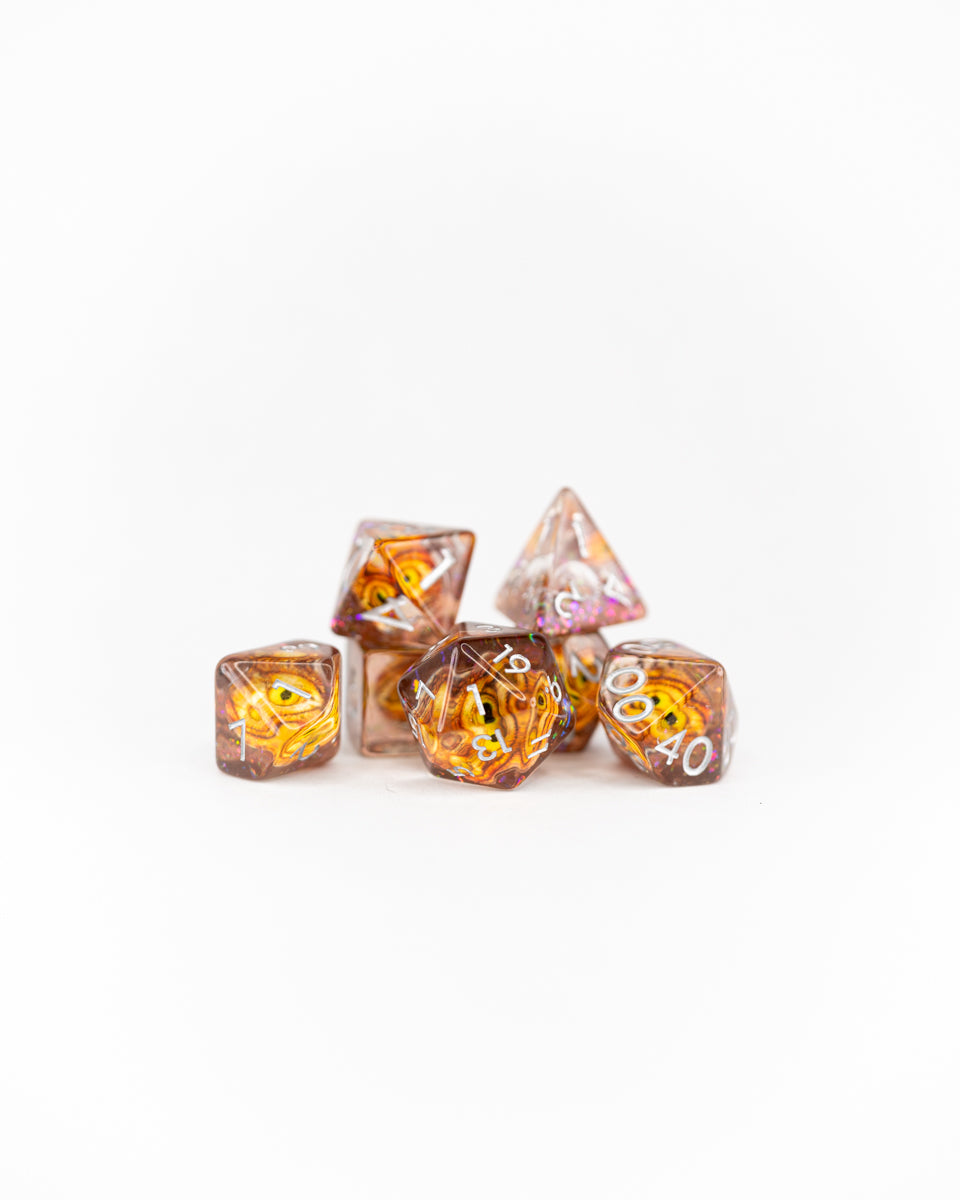 Eye of Newt | 7 Piece Acrylic Inclusion Dice Set