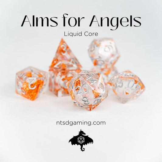 Alms for Angels | 7 Piece Liquid Core Dice Set