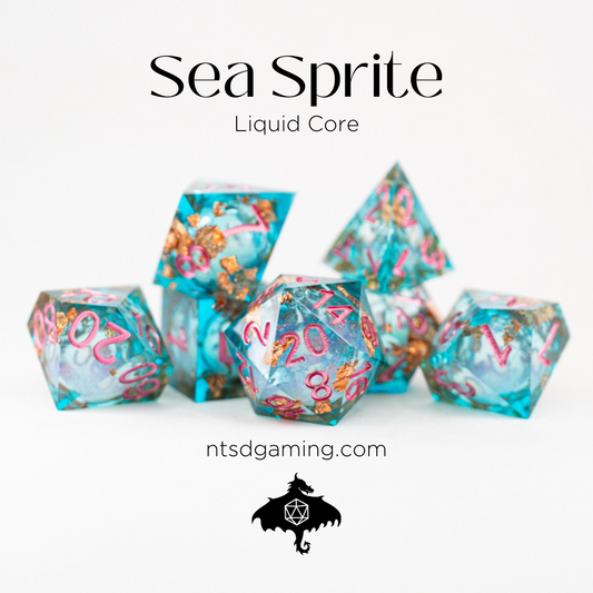 Sea Sprite | 7 Piece Liquid Core Dice Set