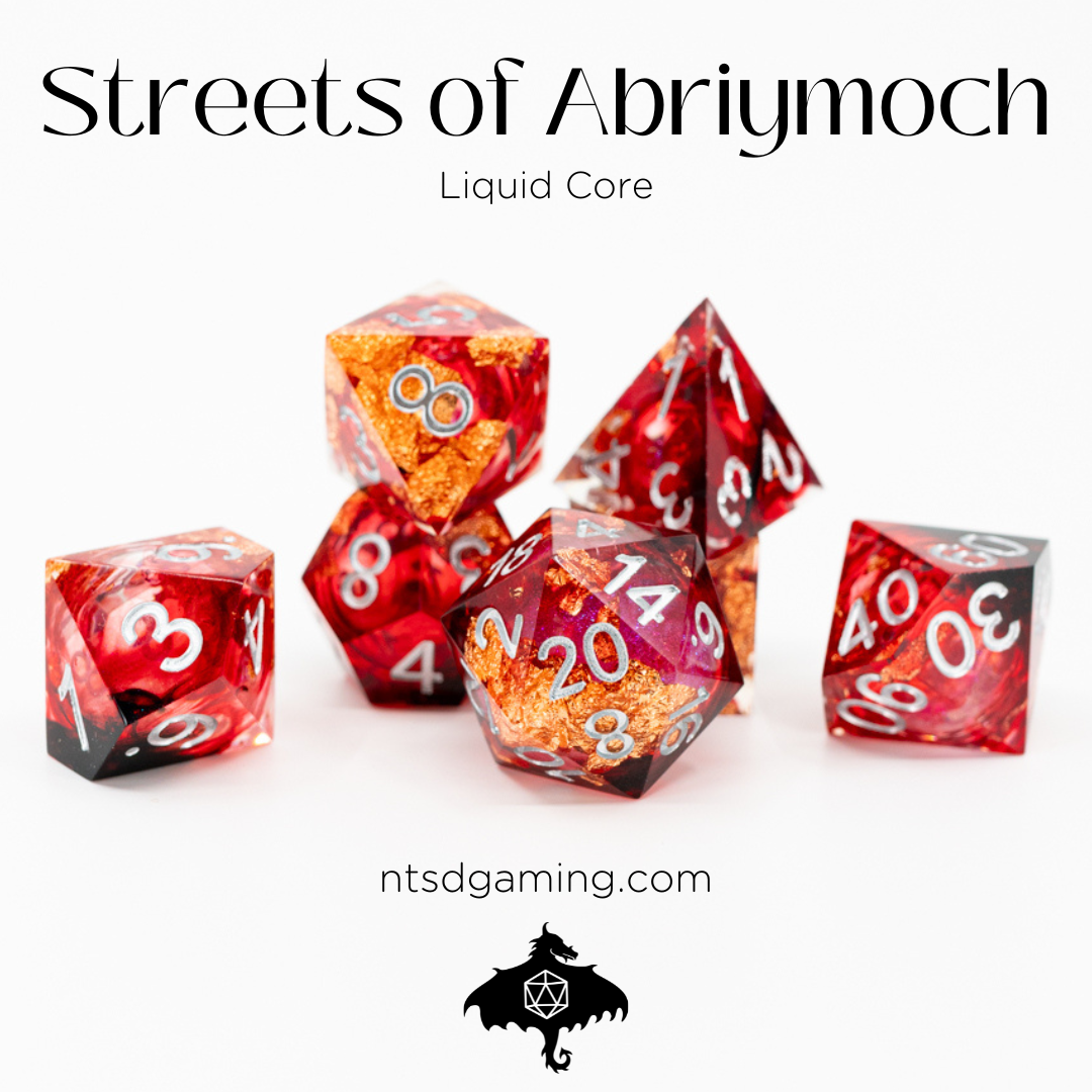 Streets of Abriymoch | 7 Piece Liquid Core Dice Set