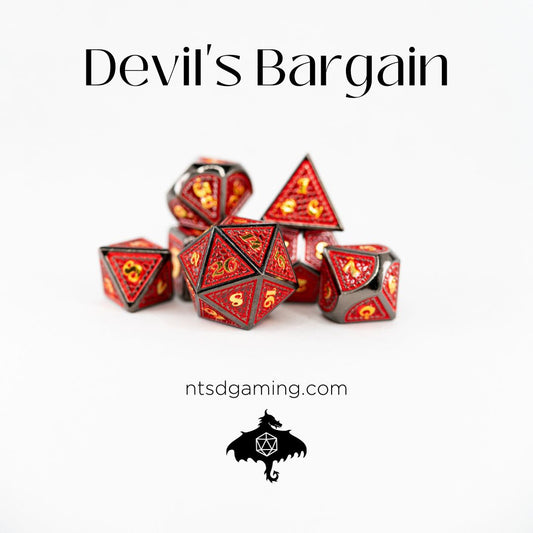 Devil's Bargain | 7 Piece Metal Dice Set