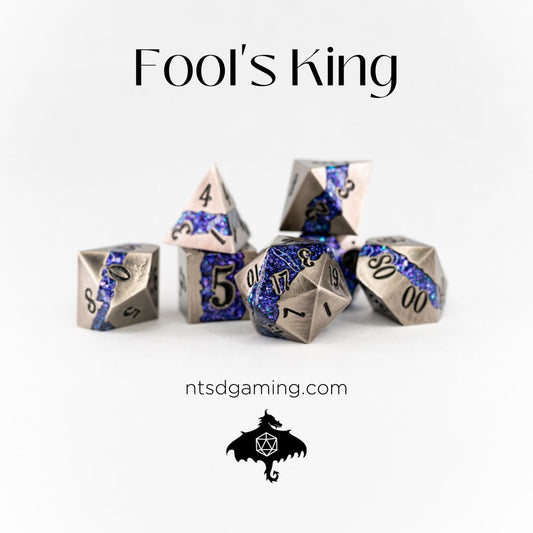 Fool's King | 7 Piece Metal Dice Set