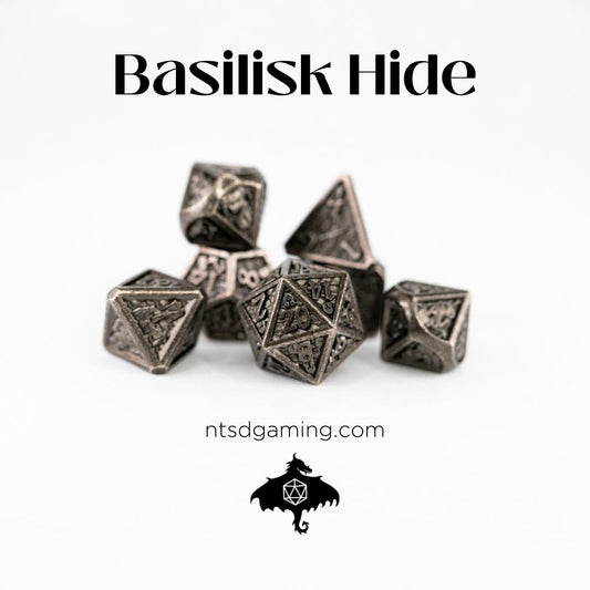 Basilisk Hide | 7 Piece Metal Dice Set