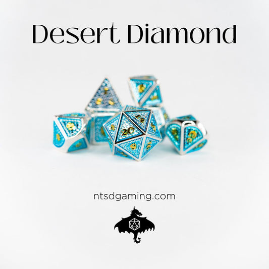 Desert Diamond | 7 Piece Metal Dice Set