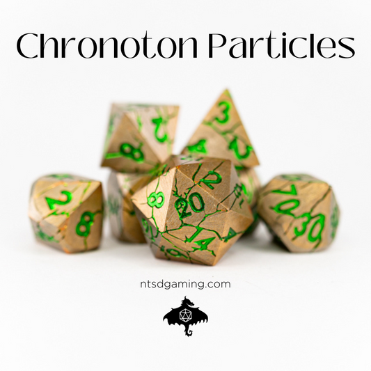 Chronoton Particles | 7 Piece Metal Dice Set