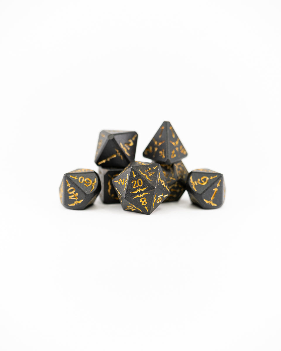 Samurai | 7 Piece Metal Dice Set