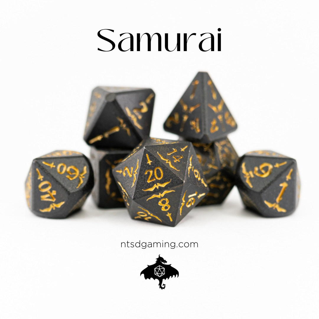 Samurai | 7 Piece Metal Dice Set