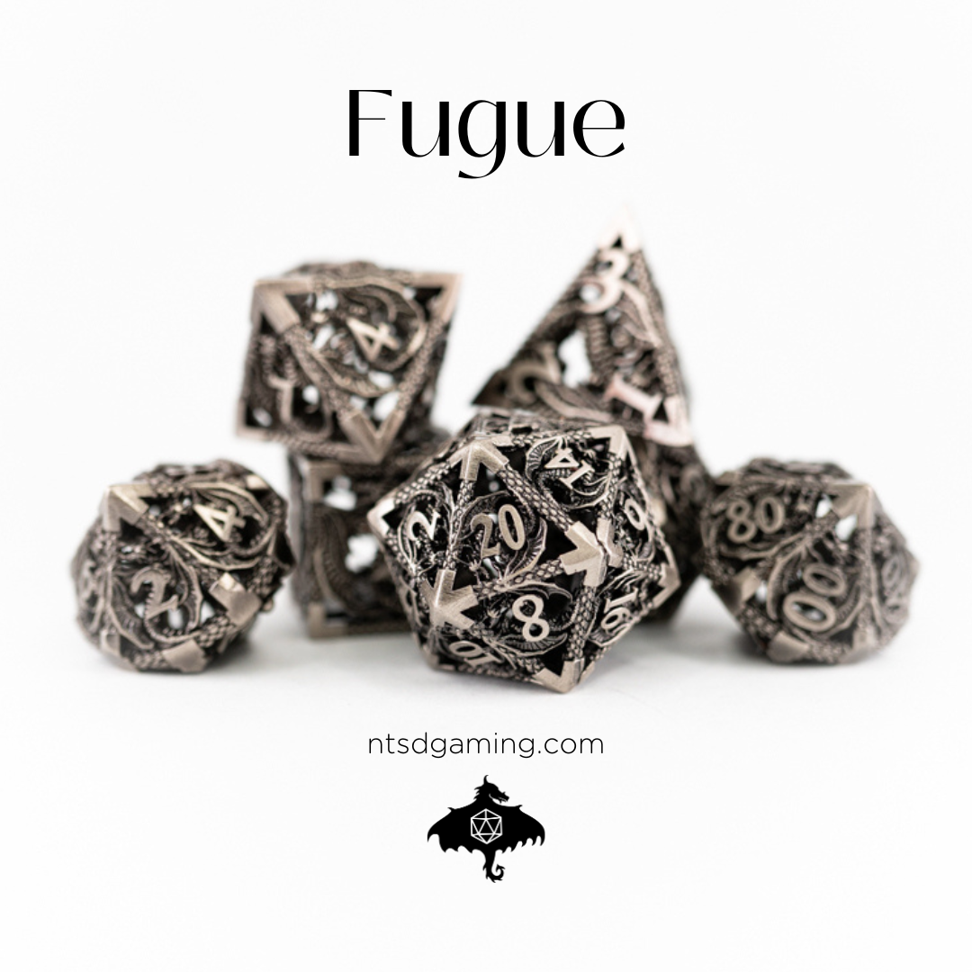Fugue | Hollow | 7 Piece Metal Dice Set