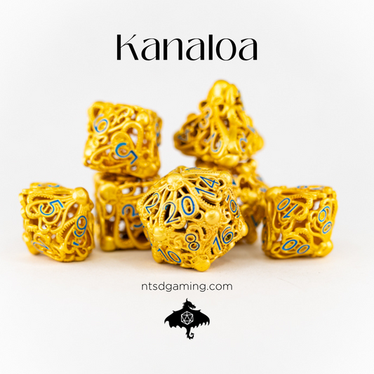 Kanaloa | Hollow | 7 Piece Metal Dice Set