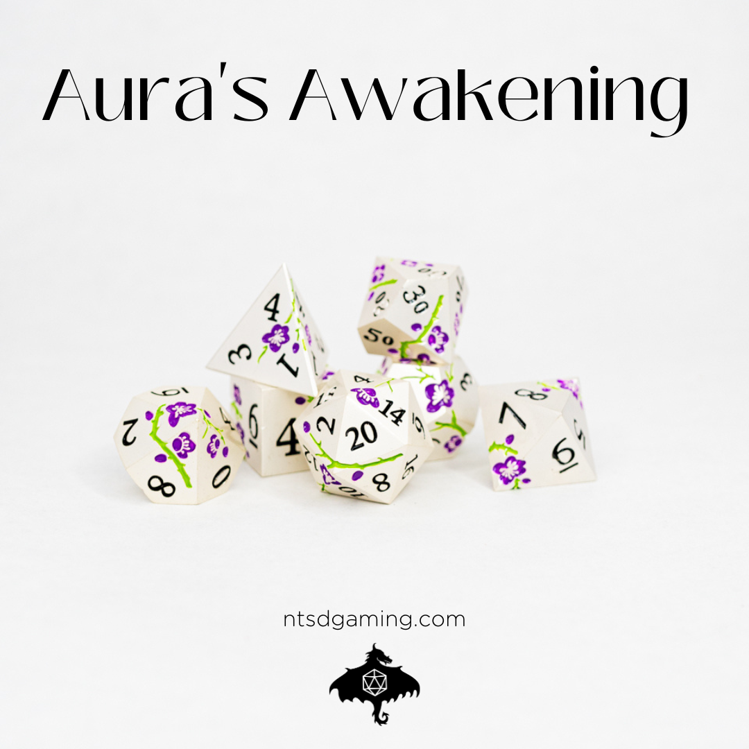 Aura's Awakening | 7 Piece Metal Dice Set