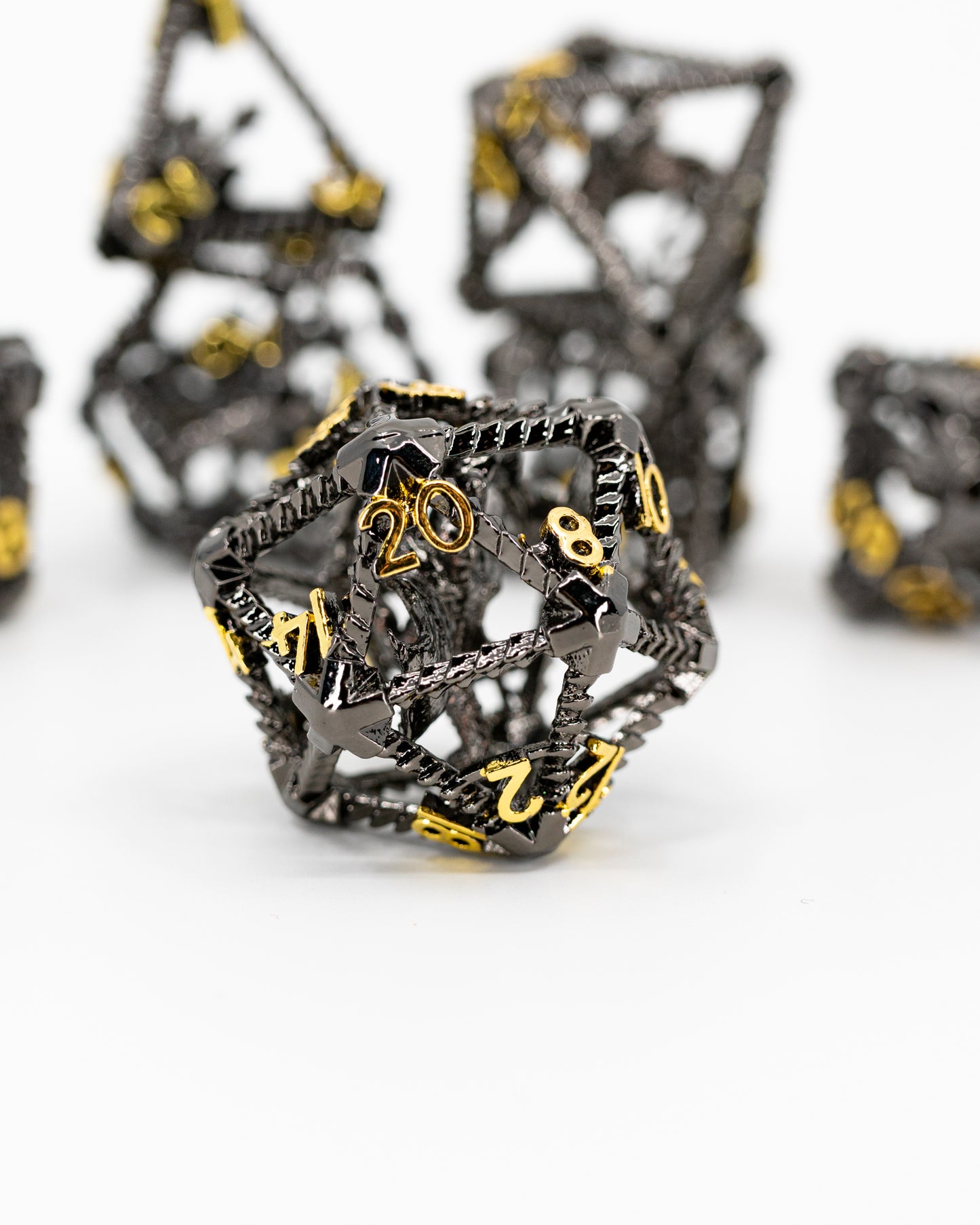 Spite Shackled | Hollow Dragon Core | 7 Piece Metal Dice Set