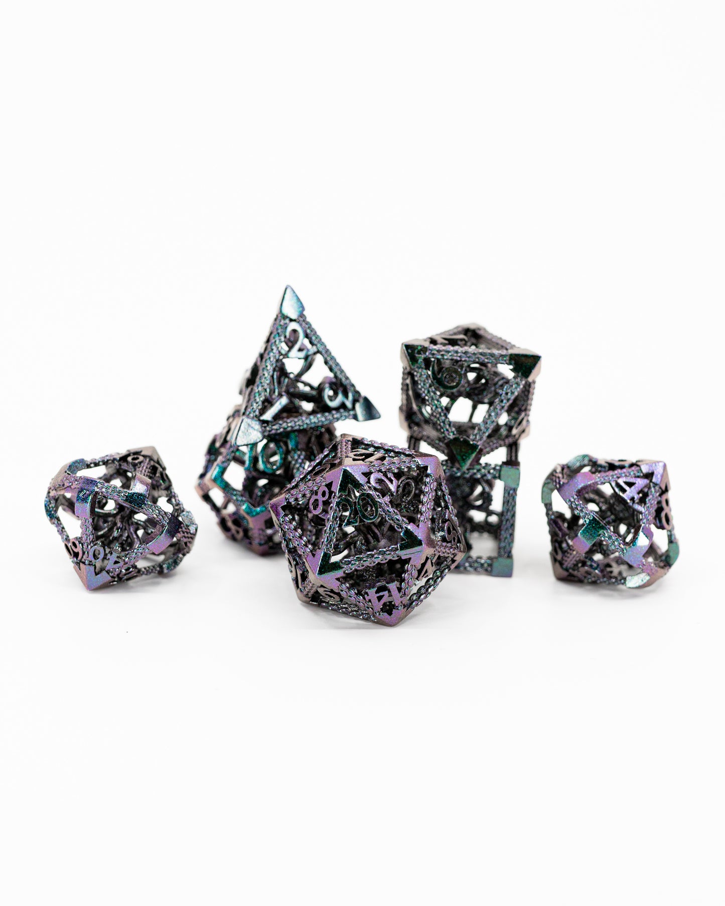 Bitterness Bound | Hollow Dragon Core | 7 Piece Metal Dice Set