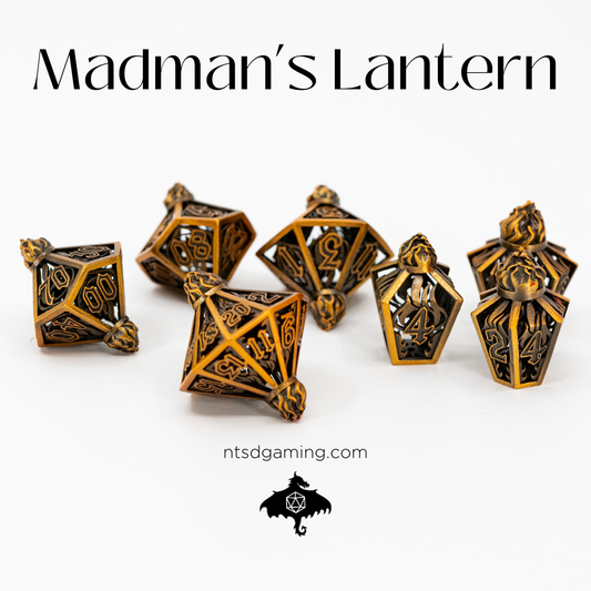 Madman's Lantern | Hollow Lanterns | 7 Piece Metal Dice Set