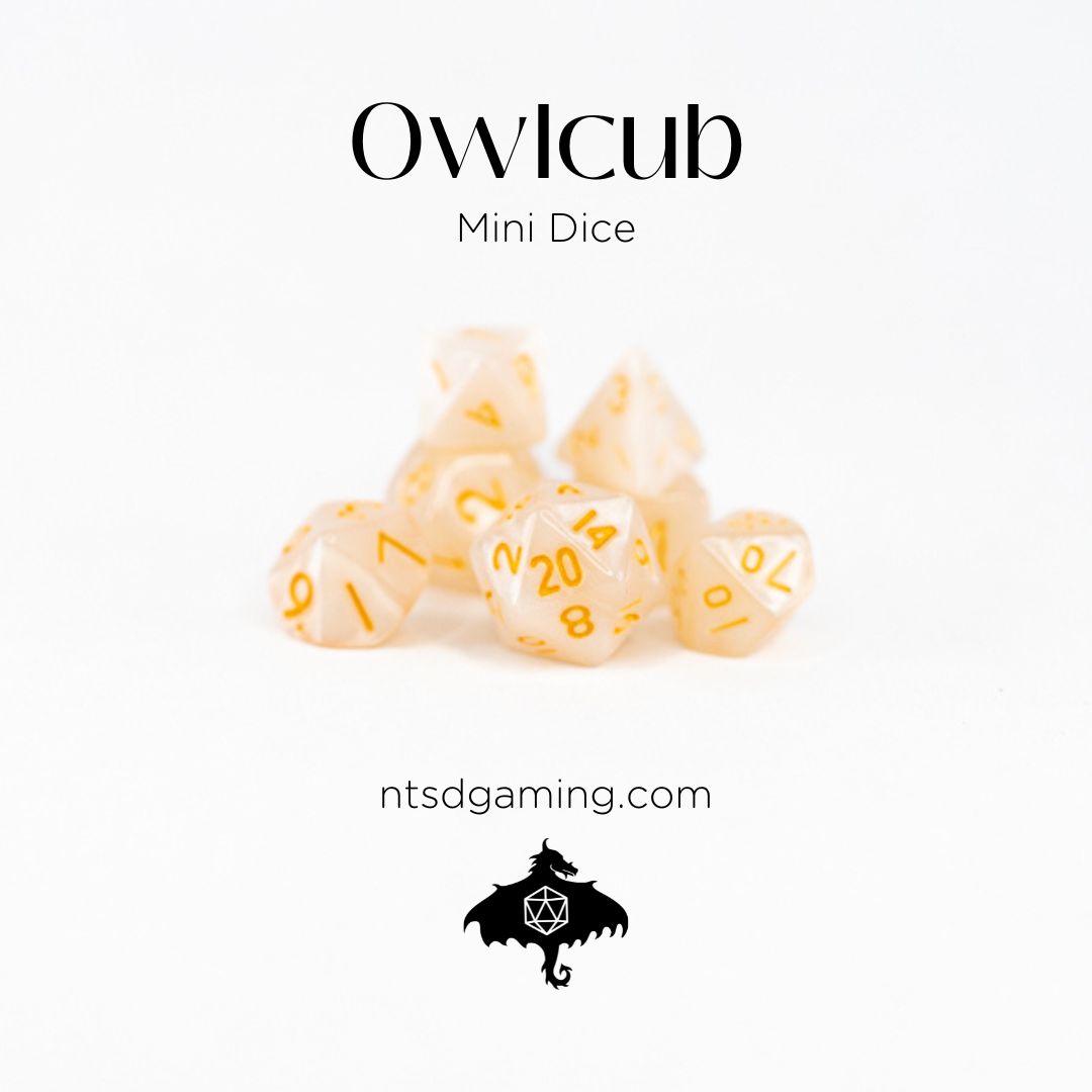 Owlcub | 7 Piece Mini Acrylic Polyhedral Dice Set