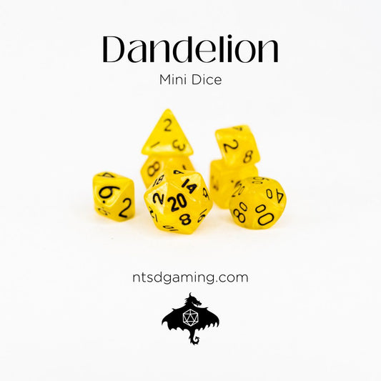 Dandelion | 7 Piece Mini Acrylic Polyhedral Dice Set