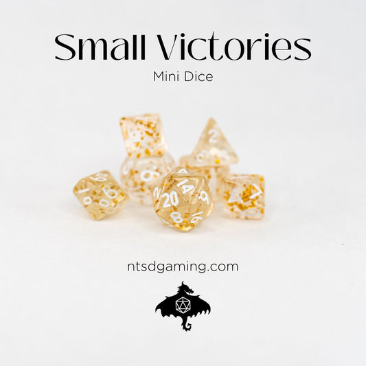 Small Victories | 7 Piece Mini Acrylic Polyhedral Dice Set
