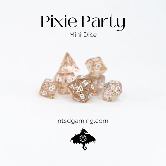 Pixie Party | 7 Piece Mini Acrylic Polyhedral Dice Set