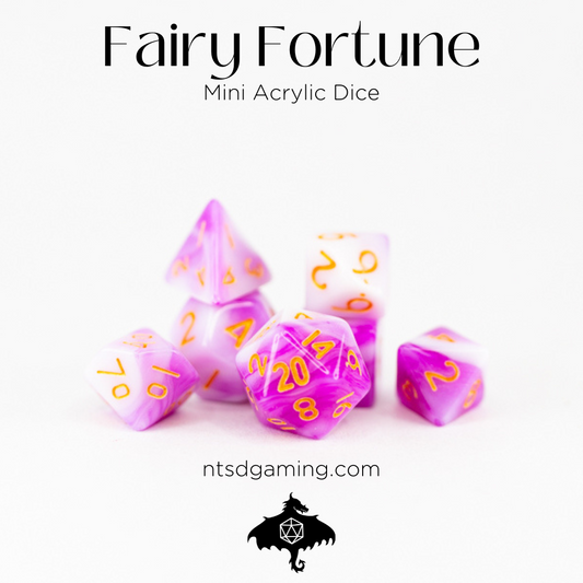 Fairy Fortune | 7 Piece Mini Acrylic Polyhedral Dice Set