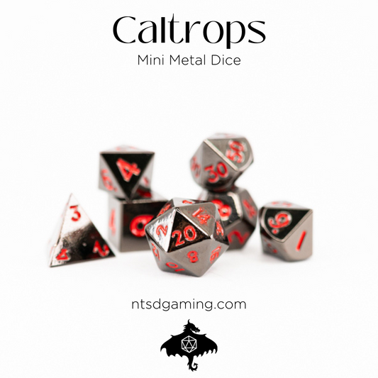Caltrops | 7 Piece Mini Metal Dice Set