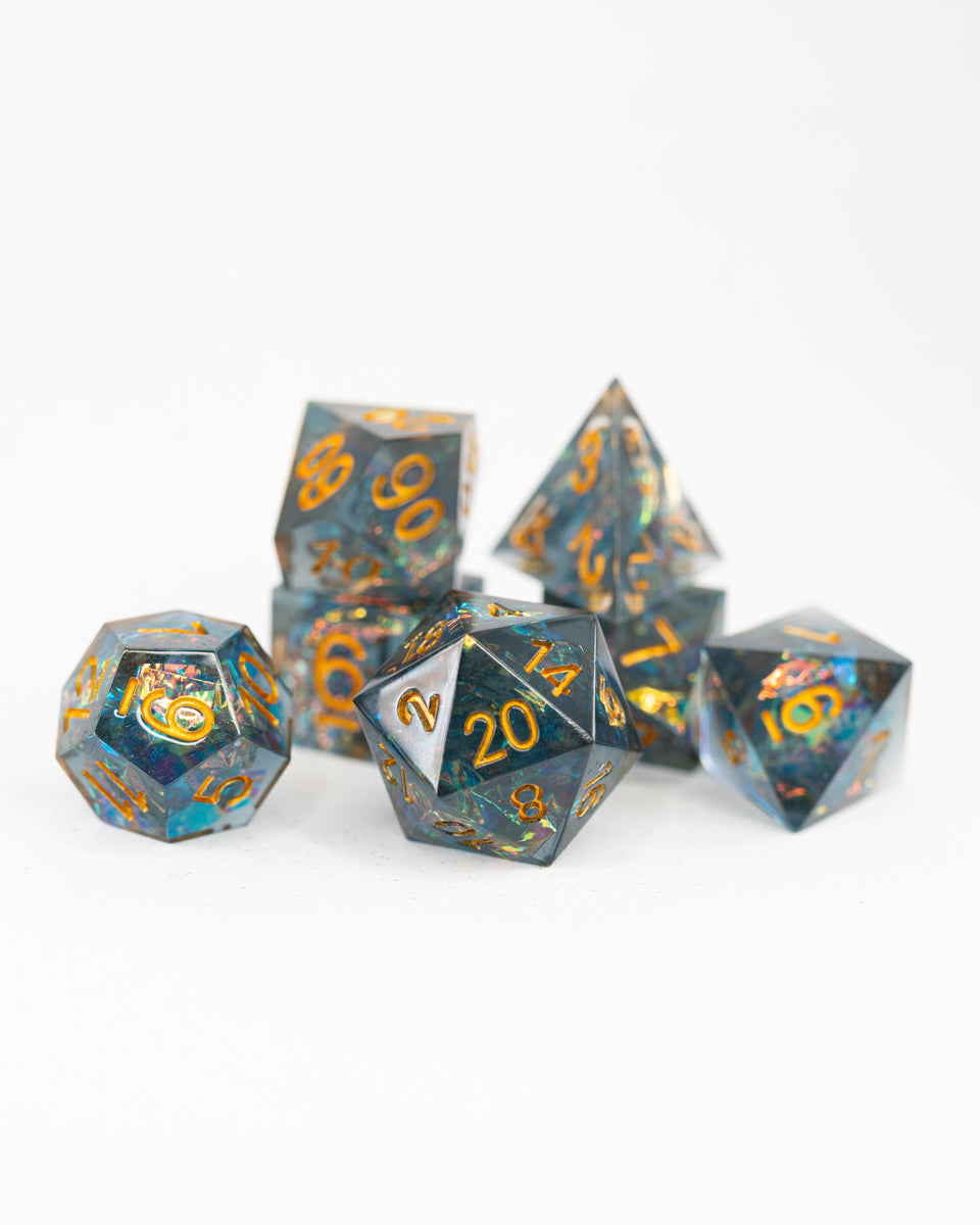 Panopticon | 7 Piece Sharp Edge Resin Dice Set