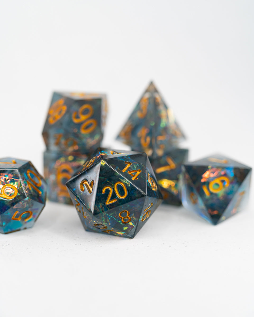 Panopticon | 7 Piece Sharp Edge Resin Dice Set