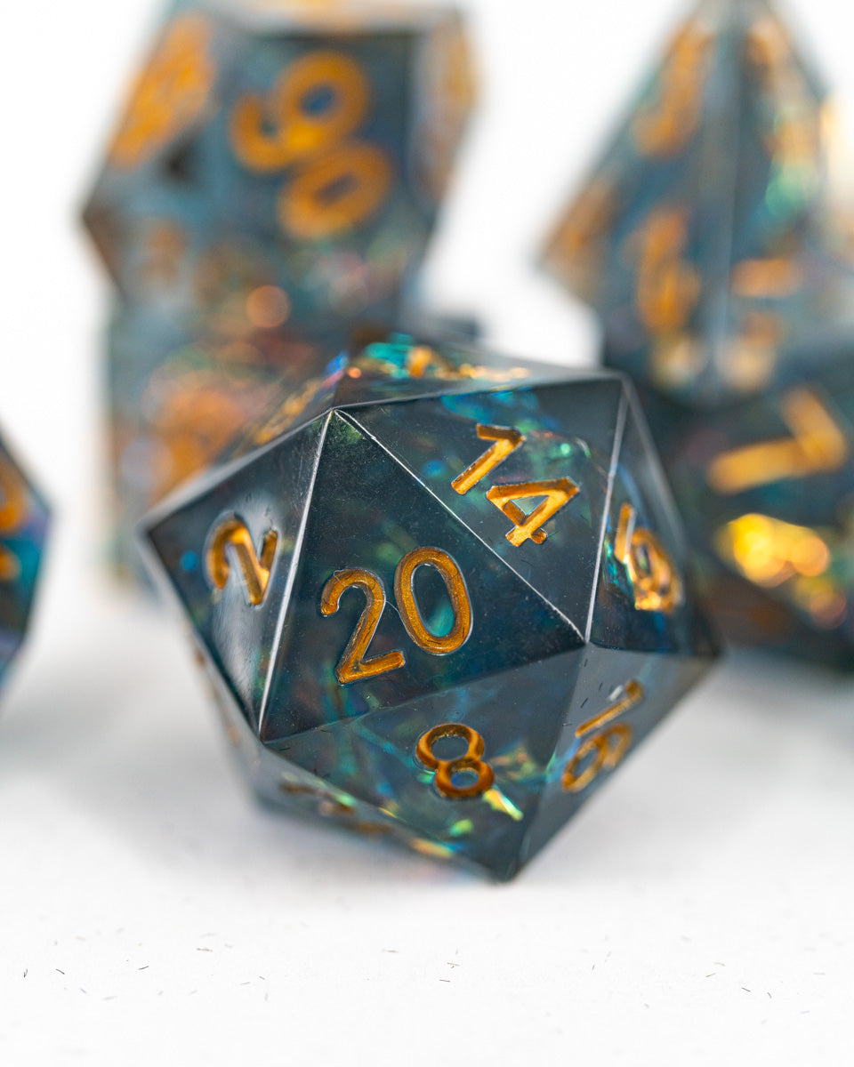 Panopticon | 7 Piece Sharp Edge Resin Dice Set