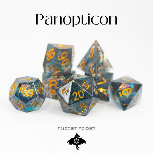 Panopticon | 7 Piece Sharp Edge Resin Dice Set