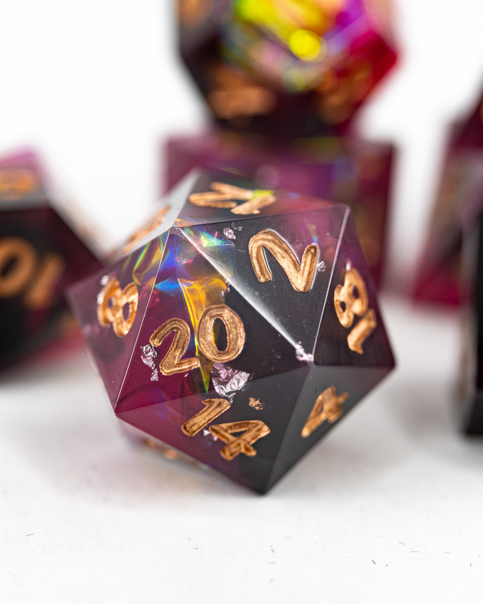 Manic Mage | 7 Piece Sharp Edge Resin Dice Set