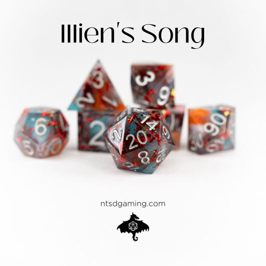 Illien's Song | 7 Piece Sharp Edge Resin Dice Set