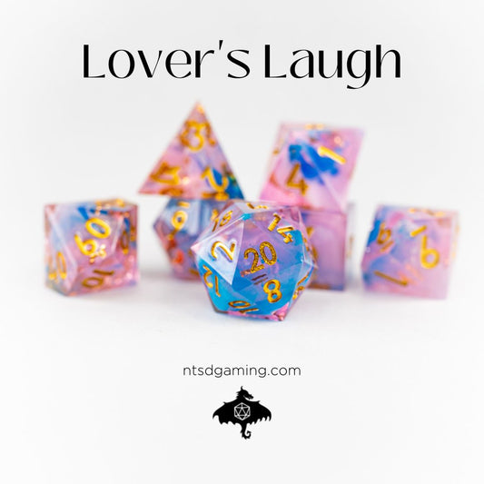 Lover's Laugh | 7 Piece Sharp Edge Resin Dice Set