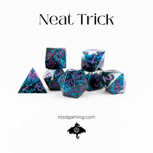 Neat Trick | 7 Piece Sharp Edge Resin Dice Set
